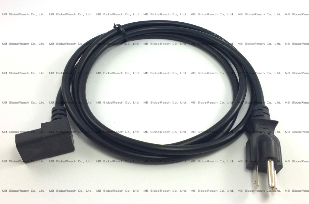 AC Power Cord NEMA 5-15P to 90-Degree E IEC 320 C13