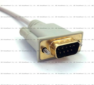 Beige DE-9 Male Gold Colored Connector