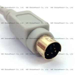 Gold Colored 6-Pin Mini-DIN Male v1